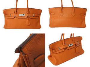 ゴルチェ期 HERMES エルメス ショルダーバーキン オレンジ トリヨンクレマンス ◻︎N刻 シルバー金具 美品 中古 62768