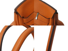 Load image into Gallery viewer, ゴルチェ期 HERMES エルメス ショルダーバーキン オレンジ トリヨンクレマンス ◻︎N刻 シルバー金具 美品 中古 62768