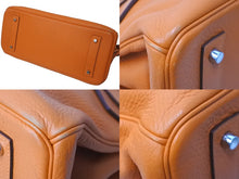 Load image into Gallery viewer, ゴルチェ期 HERMES エルメス ショルダーバーキン オレンジ トリヨンクレマンス ◻︎N刻 シルバー金具 美品 中古 62768