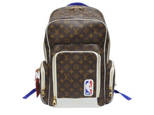 画像をギャラリービューアに読み込む, 極美品 LOUISVUITTON ルイ ビー シルエット × NBA エヌエー バックパックNV リュック M45581 モノグラム ブラウン ブルー ホワイト 中古 4b006279 