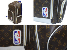 画像をギャラリービューアに読み込む, 極美品 LOUISVUITTON ルイ ビー シルエット × NBA エヌエー バックパックNV リュック M45581 モノグラム ブラウン ブルー ホワイト 中古 4b006279 