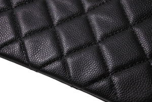 CHANEL シャネル マトラッセ ミニポーチ 31番台 A82365 キャビアスキン グレインドカーフ ブラック ゴールド金具 美品 中古 66279
