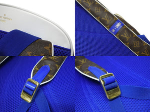 極美品 LOUISVUITTON ルイ ビー シルエット × NBA エヌエー バックパックNV リュック M45581 モノグラム ブラウン ブルー ホワイト 中古 4b006279 