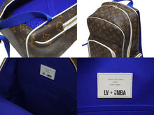 画像をギャラリービューアに読み込む, 極美品 LOUISVUITTON ルイ ビー シルエット × NBA エヌエー バックパックNV リュック M45581 モノグラム ブラウン ブルー ホワイト 中古 4b006279 