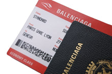 Load image into Gallery viewer, 新品未使用品 BALENCIAGA バレンシアガ パスポートロングウォレット1チケット 7877742AA3R3615 グリーン ホワイト レッド 62798