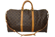 Load image into Gallery viewer, LOUIS VUITTON ルイヴィトン モノグラム キーポルバンドリエール 50 M41416 ボストンバッグ ブラウン 良品 中古 62801