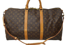 Load image into Gallery viewer, LOUIS VUITTON ルイヴィトン モノグラム キーポルバンドリエール 50 M41416 ボストンバッグ ブラウン 良品 中古 62801