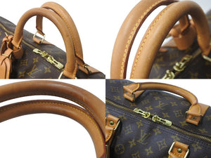 LOUIS VUITTON ルイ ヴィトン キーポル60 ボストンバッグ M41412 モノグラム ブラウン PVC ヌメ革 レザー 良品 中古 62802