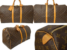 Load image into Gallery viewer, LOUIS VUITTON ルイヴィトン キーポル 55 ボストンバッグ モノグラムキャンバス M41424 ブラウン PVC ヌメ革 良品 中古 62805