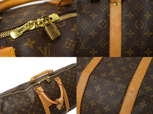 LOUIS VUITTON ルイヴィトン キーポル 55 ボストンバッグ モノグラムキャンバス M41424 ブラウン PVC ヌメ革 良品 中古 62805