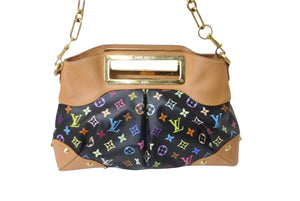 LOUIS VUITTON ルイヴィトン ジュディPM M40258 ハンドバッグ 2way モノグラムマルチカラー 村上隆 ブラック ゴールド金具 良品 中古 62807