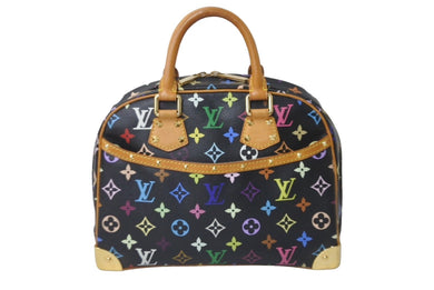 LOUIS VUITTON ルイヴィトン ハンドバッグ トゥルーヴィル ブラック M92662 マルチカラー ゴールド金具 美品 中古 62808