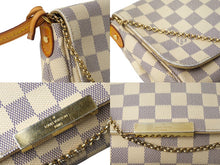 Load image into Gallery viewer, LOUIS VUITTON ルイヴィトン ショルダーバッグ N41277 フェイボリットPM ダミエ アズール ホワイト ゴールド金具 美品 中古 62812