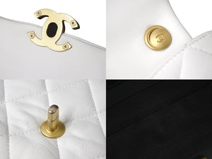 CHANEL シャネル マトラッセ ショルダーバッグ チェーン ココマーク ランダム番台 ホワイト レザー ゴールド金具 美品 中古 62821