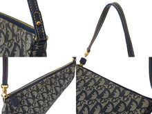 Load image into Gallery viewer, ChristianDior クリスチャンディオール サドルポーチ ワンショルダーバッグ トロッター MC 1012 ネイビー 美品 中古 62823
