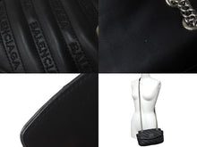 Load image into Gallery viewer, BALENCIAGA バレンシアガ Wチェーンショルダーバッグ 501684 BBラウンド ロゴ刺繍 キルティング レザー ブラック 美品 中古 62824
