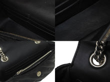 Load image into Gallery viewer, BALENCIAGA バレンシアガ Wチェーンショルダーバッグ 501684 BBラウンド ロゴ刺繍 キルティング レザー ブラック 美品 中古 62824