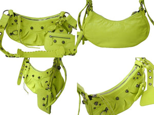 BALENCIAGA バレンシアガ Le Cagole Xs Shoulder Bag 671309 7206 002123 ショルダーバッグ ネオンイエロー 美品 中古 62825