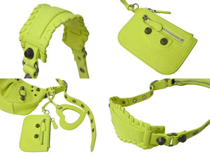 BALENCIAGA バレンシアガ Le Cagole Xs Shoulder Bag 671309 7206 002123 ショルダーバッグ ネオンイエロー 美品 中古 62825