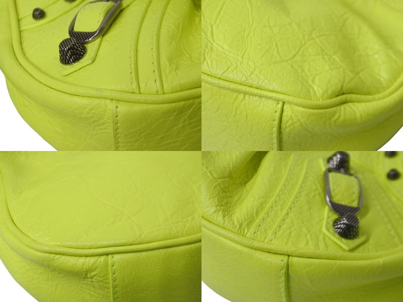 Balenciaga Le Cagole White Leather Shoulder Bag AUTHENTIC