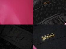 画像をギャラリービューアに読み込む, YVES SAINT LAURENT イヴ サンローラン ハンドバッグ カサンドラ キルティング YSLロゴ ナイロン ピンク 美品 中古 62826 