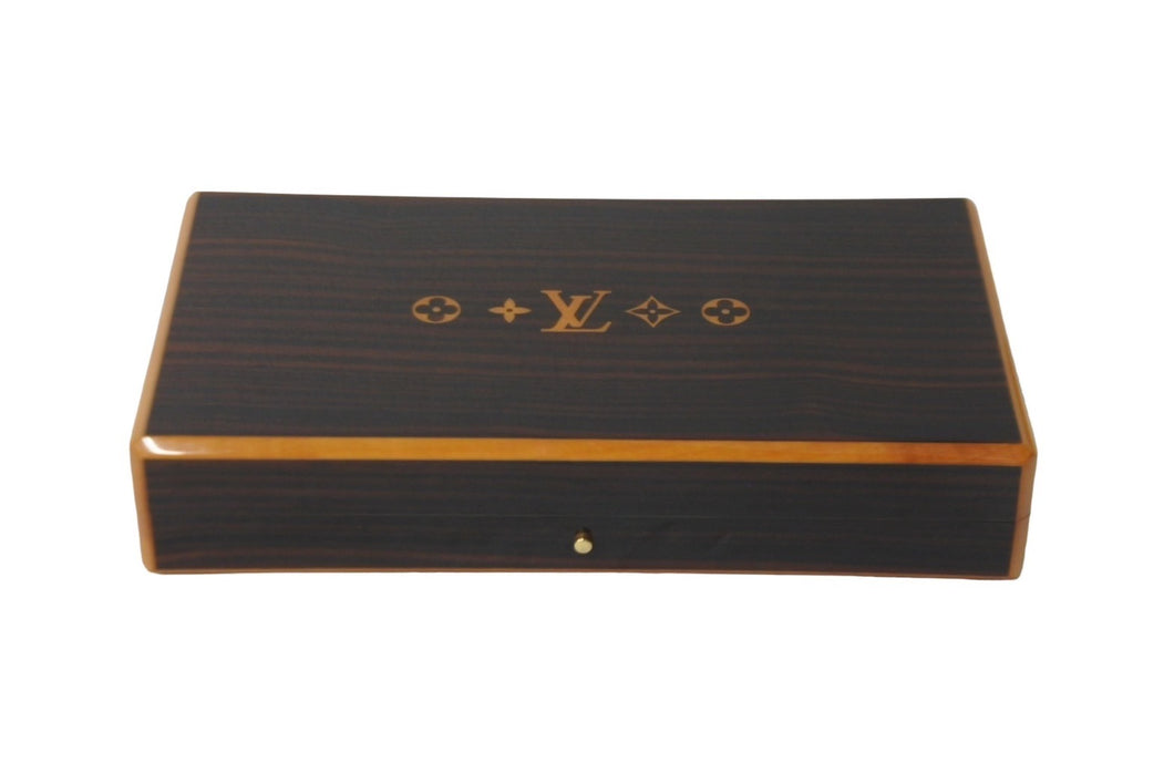 LOUIS VUITTON ルイヴィトン モノグラムモチーフ コフレ ドゥ ヴォワヤージュ マホガニー シガーケース M58565 美品 中古 62832