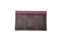 Load image into Gallery viewer, 極美品 LOUIS VUITTON ルイヴィトン カードケース M60703 ポルト カルト サーンプル モノグラム フューシャ ブラウン 中古 62834