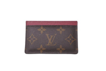 Load image into Gallery viewer, 極美品 LOUIS VUITTON ルイヴィトン カードケース M60703 ポルト カルト サーンプル モノグラム フューシャ ブラウン 中古 62834
