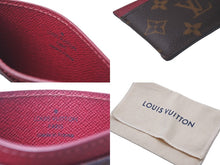 Load image into Gallery viewer, 極美品 LOUIS VUITTON ルイヴィトン カードケース M60703 ポルト カルト サーンプル モノグラム フューシャ ブラウン 中古 62834