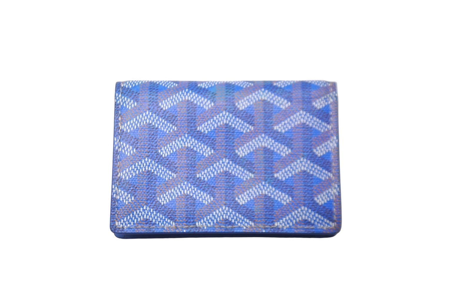 ゴヤール GOYARD ヘリンボーン カードケース ブルー GOYARD ゴヤール マルゼルブ カードケース ヘリンボーン柄