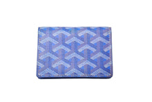 Load image into Gallery viewer, GOYARD ゴヤール マルゼルブ カードケース ヘリンボーン柄 ブルー 美品 中古 62841