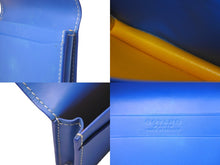 Load image into Gallery viewer, GOYARD ゴヤール マルゼルブ カードケース ヘリンボーン柄 ブルー 美品 中古 62841