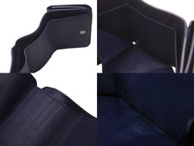 Load image into Gallery viewer, BALENCIAGA バレンシアガ 三つ折り財布 ミニウォレット ブランドロゴ カーフ ネイビー ホワイト 美品 中古 62842