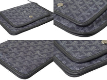 Load image into Gallery viewer, 極美品 GOYARD ゴヤール プリュメ ショルダーバッグ ポーチウォレット PLUMETPMLTY50CL50P PVC レザー グレー 中古 62846