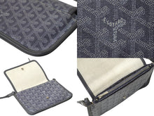 Load image into Gallery viewer, 極美品 GOYARD ゴヤール プリュメ ショルダーバッグ ポーチウォレット PLUMETPMLTY50CL50P PVC レザー グレー 中古 62846