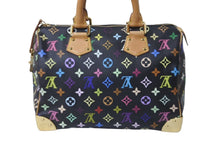 Load image into Gallery viewer, 極美品 LOUIS VUITTON ルイヴィトン ハンドバッグ スピーディ 30 M92642 村上隆 マルチカラー ブラック 中古 62847