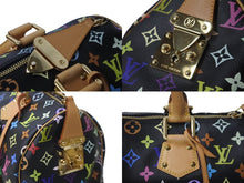 Load image into Gallery viewer, 極美品 LOUIS VUITTON ルイヴィトン ハンドバッグ スピーディ 30 M92642 村上隆 マルチカラー ブラック 中古 62847