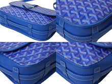 Load image into Gallery viewer, GOYARD ゴヤール ベルヴェデーレMM ショルダーバッグ BELVE3MMLTY10CG10P ブルー PVC レザー シルバー金具 美品 中古 62851