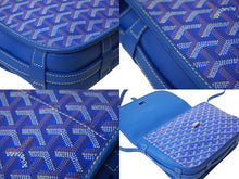 Load image into Gallery viewer, GOYARD ゴヤール ベルヴェデーレMM ショルダーバッグ BELVE3MMLTY10CG10P ブルー PVC レザー シルバー金具 美品 中古 62851