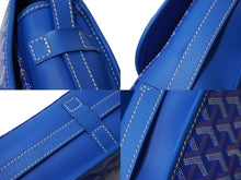 Load image into Gallery viewer, GOYARD ゴヤール ベルヴェデーレMM ショルダーバッグ BELVE3MMLTY10CG10P ブルー PVC レザー シルバー金具 美品 中古 62851