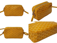 Load image into Gallery viewer, GOYARD ゴヤール カップヴェール ショルダーバッグ イエロー ヘリンボーン柄 ロゴ 斜めがけ カバン 美品 中古 62852