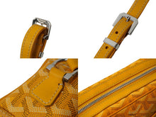 Load image into Gallery viewer, GOYARD ゴヤール カップヴェール ショルダーバッグ イエロー ヘリンボーン柄 ロゴ 斜めがけ カバン 美品 中古 62852