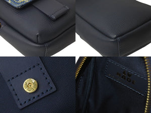 LOUIS VUITTON ルイ ヴィトン ダブルフォンポーチ NIGOコラボ M81060 モノグラムデニム トリヨンレザー ショルダー 美品 中古 62853