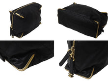 Load image into Gallery viewer, CHANEL シャネル レザーポーチ 24番台 キルティング ドローコード ブラック ゴールド金具 美品 中古 62861