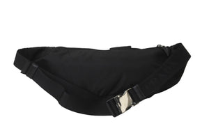 PRADA プラダ ウエストバッグ ボディバッグ 2VL056 トライアングルロゴ サフィアーノレザー ブラック シルバー金具 美品 中古 62862
