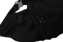 Load image into Gallery viewer, PRADA プラダ ウエストバッグ ボディバッグ 2VL056 トライアングルロゴ サフィアーノレザー ブラック シルバー金具 美品 中古 62862