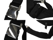 Load image into Gallery viewer, PRADA プラダ ウエストバッグ ボディバッグ 2VL056 トライアングルロゴ サフィアーノレザー ブラック シルバー金具 美品 中古 62862