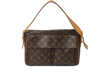 Load image into Gallery viewer, LOUIS VUITTON ルイヴィトン ショルダーバッグ ヴィバシテGM M51163 ブラウン PVC レザー ゴールド金具 美品 中古 62863
