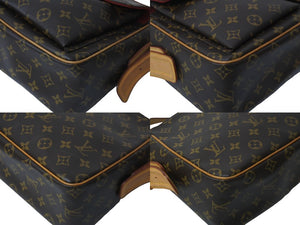 LOUIS VUITTON ルイヴィトン ショルダーバッグ ヴィバシテGM M51163 ブラウン PVC レザー ゴールド金具 美品 中古 62863