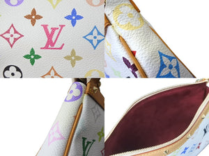 新品同様 LOUIS VUITTON ルイヴィトン 村上隆 ホワイト ポシェットアクセソワール マルチカラー M92649 中古 62869